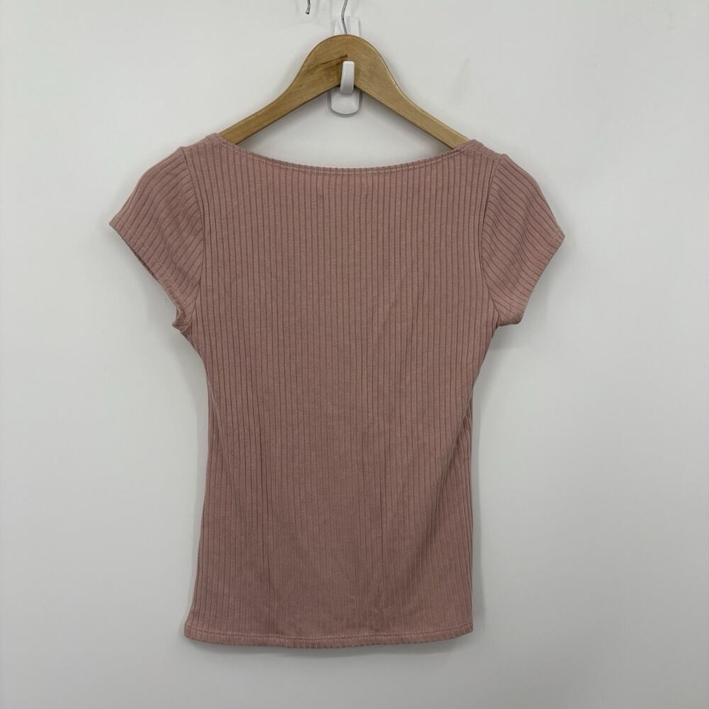 Reformation Top Small Pink Soft Crop Stretch Luxury Capsule Parisian Coquette - Picture 8 of 8